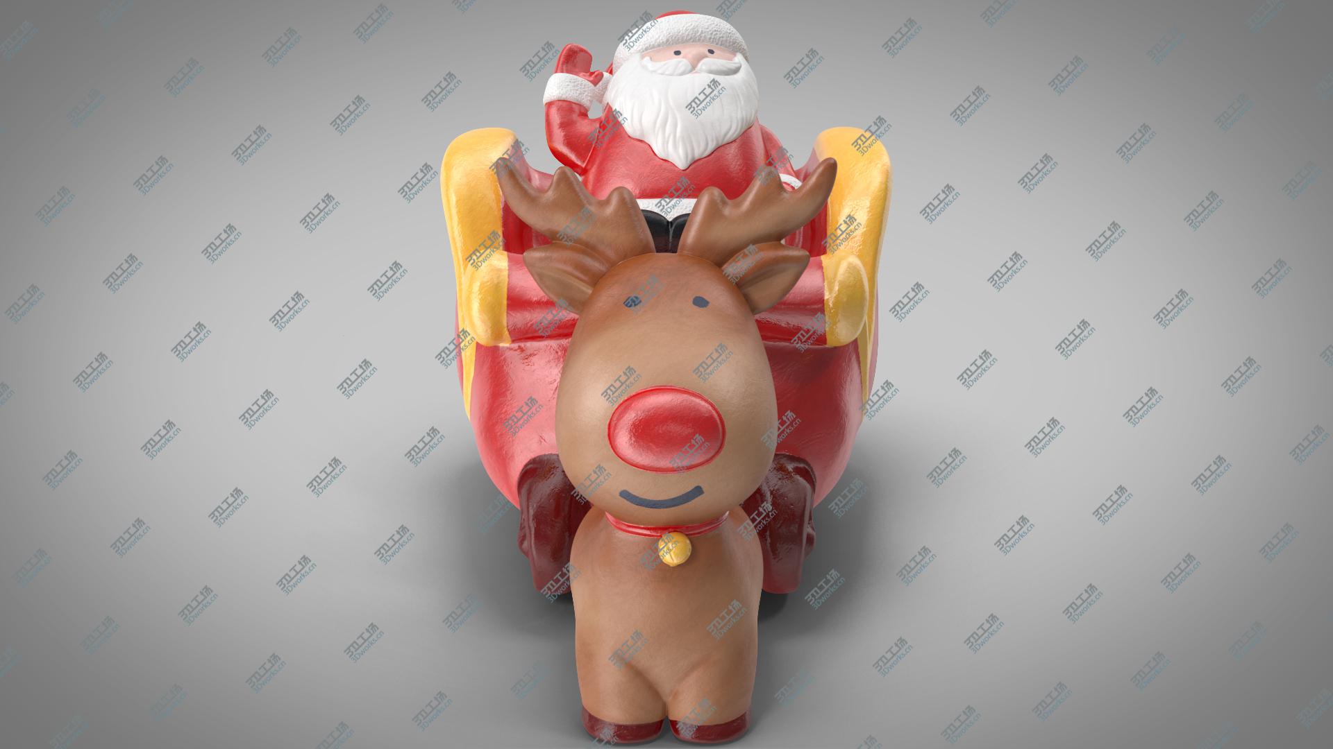 images/goods_img/202105071/Santa Claus with Sleigh Decorative Figurine 3 3D/2.jpg